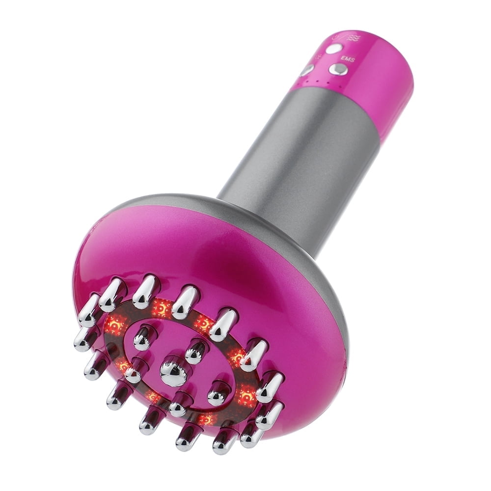 Flaremore Electric Meridian Brush,Massage Meridian Brush with Red Light,Heating Scraping Device,6 Gears Microcurrent Vibration and Hot Compress,Purple