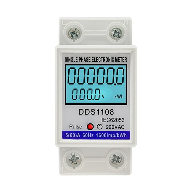 Electric Meter Din Rail Single Phase Lcd Digital Power Consumption