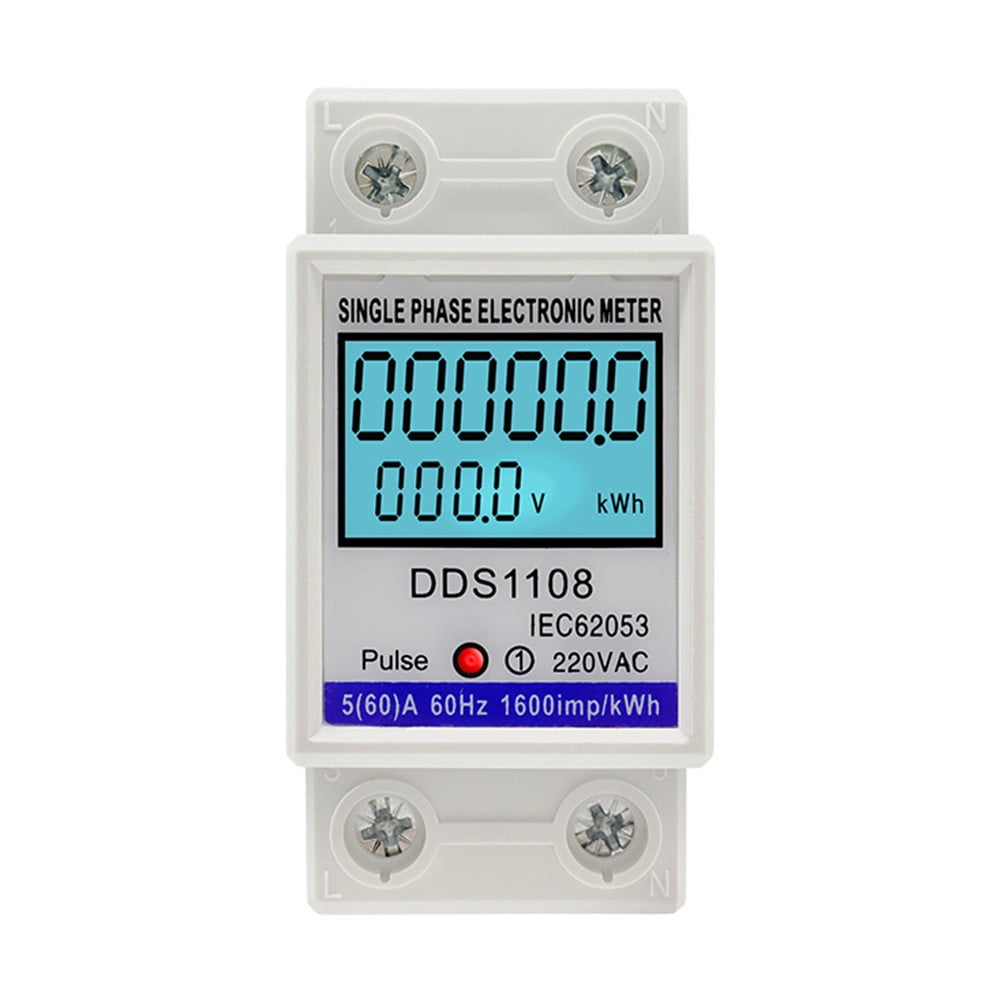Electric Meter Din Rail Single Phase Lcd Digital Power Consumption