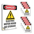 thumbnail image 1 of Electric Meter Room OSHA Danger Vinyl Decal Label 7 Inch x 5 Inch - 10 Pack, 1 of 6