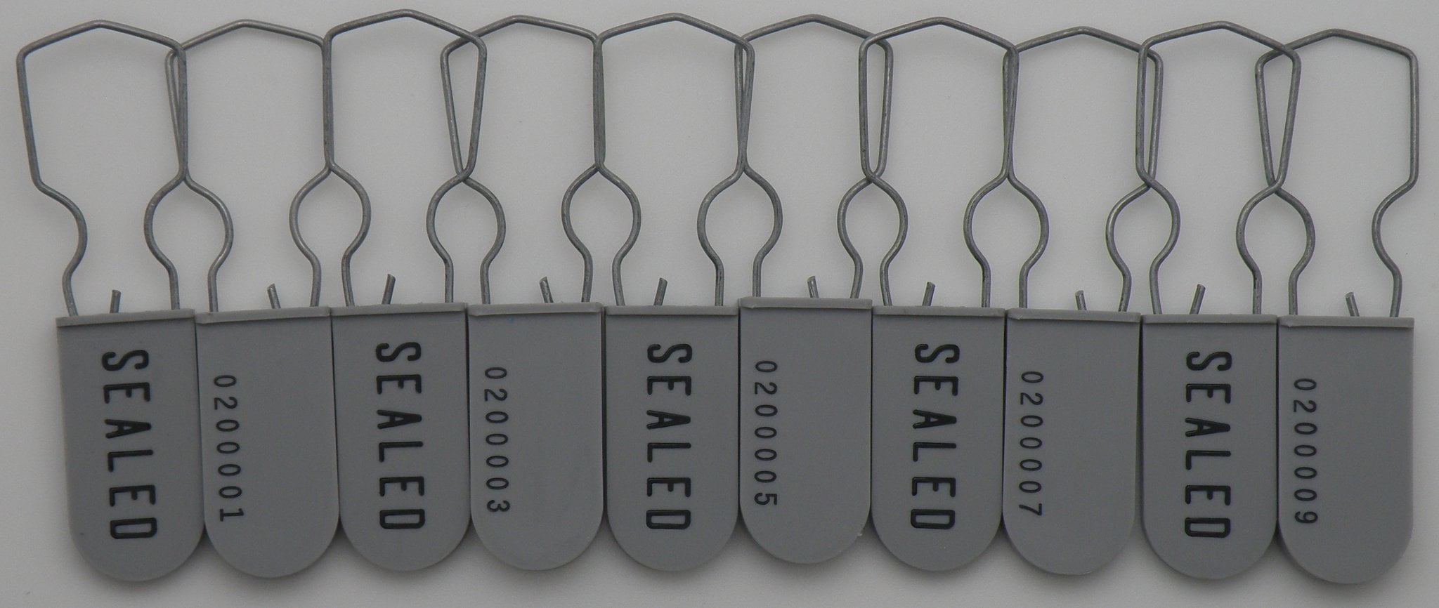 Electric Meter Security Seal Wire Padlock Grey Pack of 10