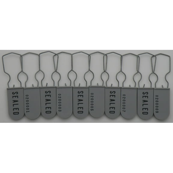 Electric Meter Security Seal Wire Padlock Grey Pack of 10