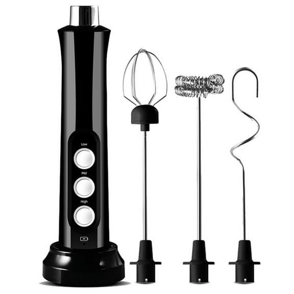Electric Milk Foam Maker Handheld Foamer High Speeds Rechargeable Milk Drink Mixer Coffee Frothing