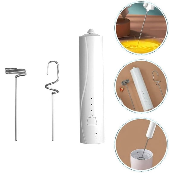 Electric Milk Frother Hand Mixer Stainless Steel Electric Egg Whisk Handheld Mixer for Coffee Protein