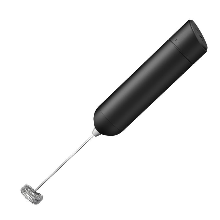 Electric Milk Frother Handheld, Battery Operated Whisk Beater No Stand,  Black