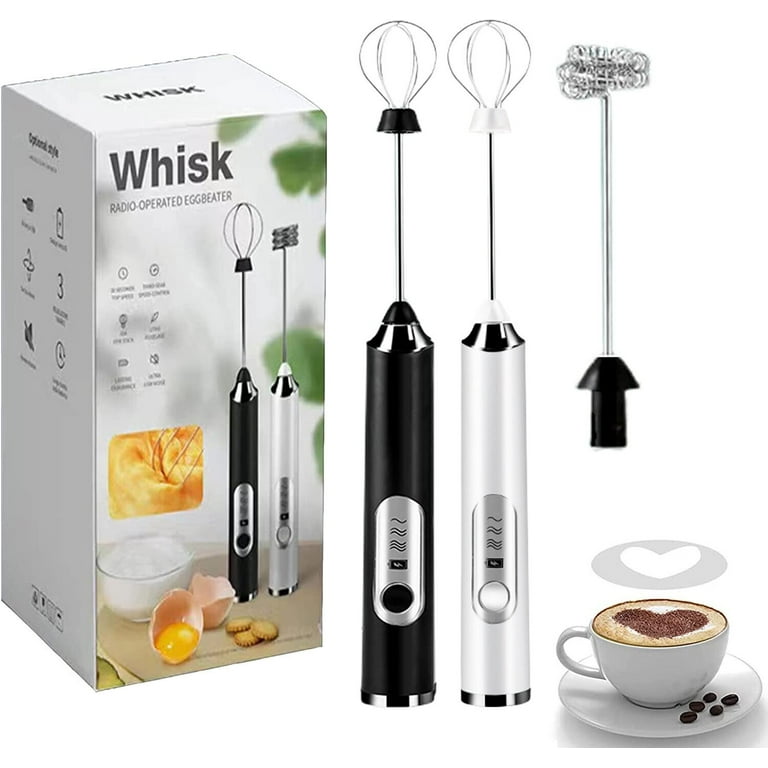 Electric Milk Frother Handheld Double Whisk Foam Maker USB Rechargeable  Frother 