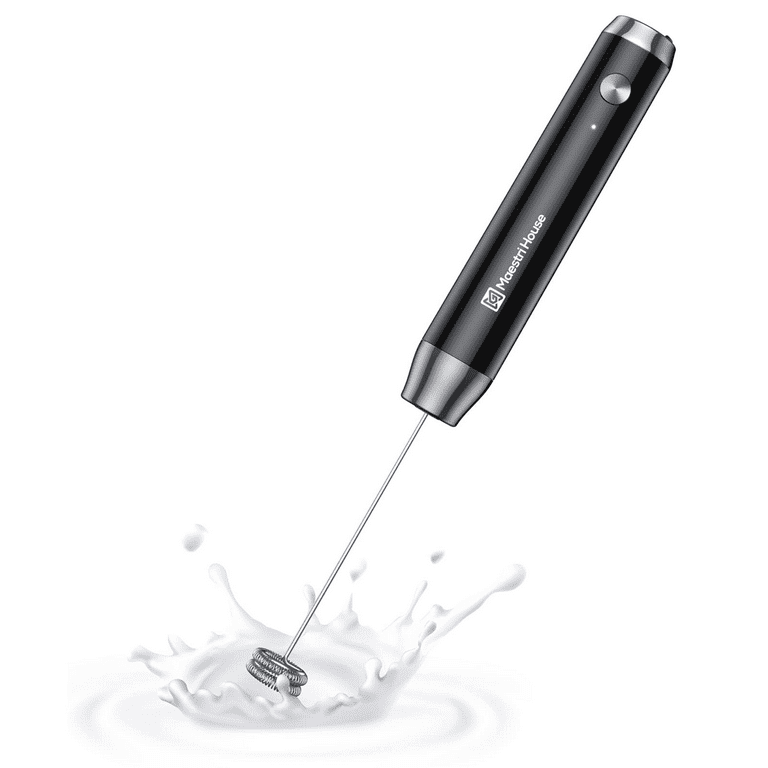 Electric Milk Frother Handheld, Maestri House USB Rechargeable