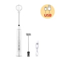 thumbnail image 1 of Electric Milk Frother Handheld Milk Foamer with USB Rechargeable,3 Speeds Mini Milk Foamer Drink Mixer Egg Beater(White), 1 of 6
