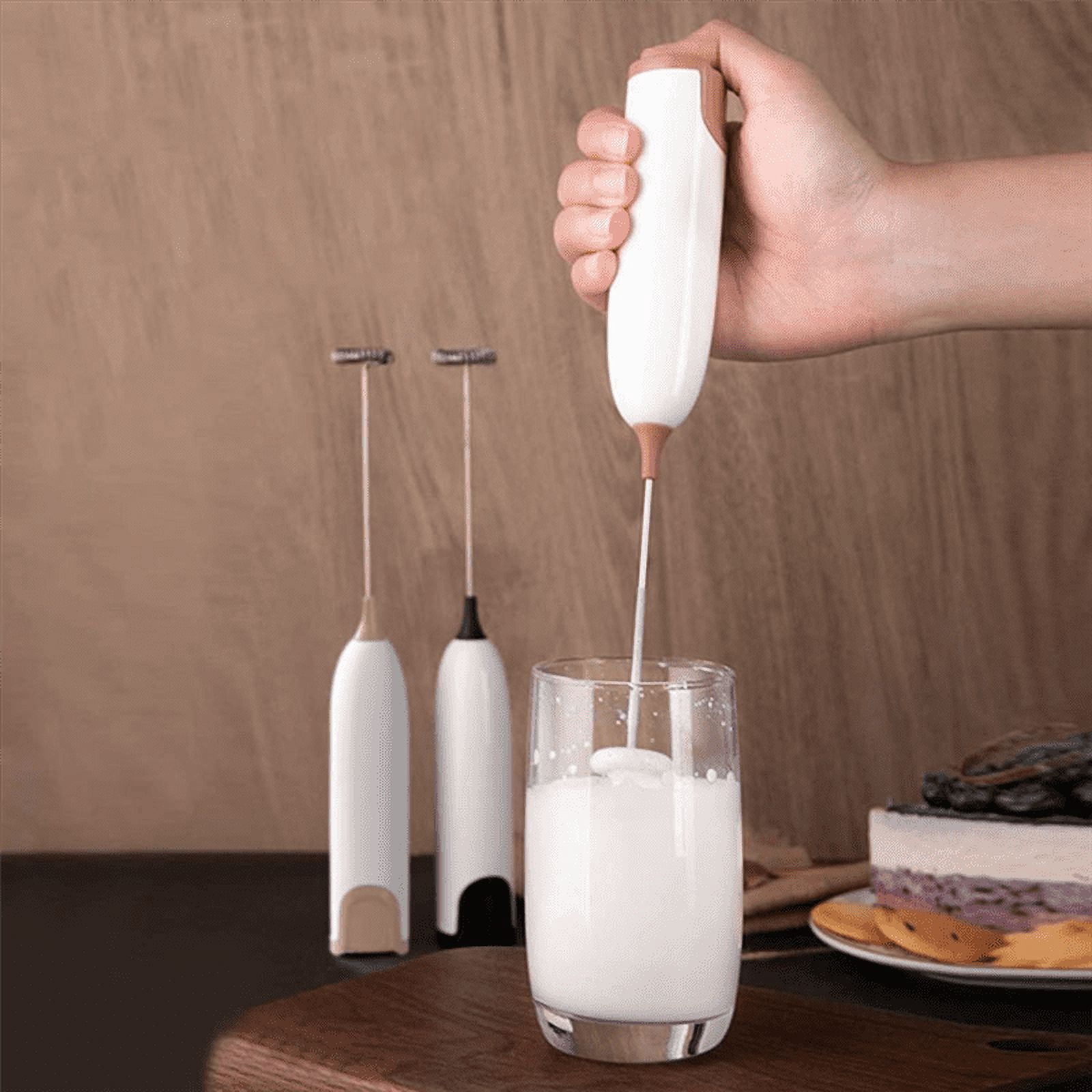 Electric Milk Frother Kitchen Foamer Whisk Mixer Stirrer Coffee Cappuccino Frothy Blend Egg Beater Black
