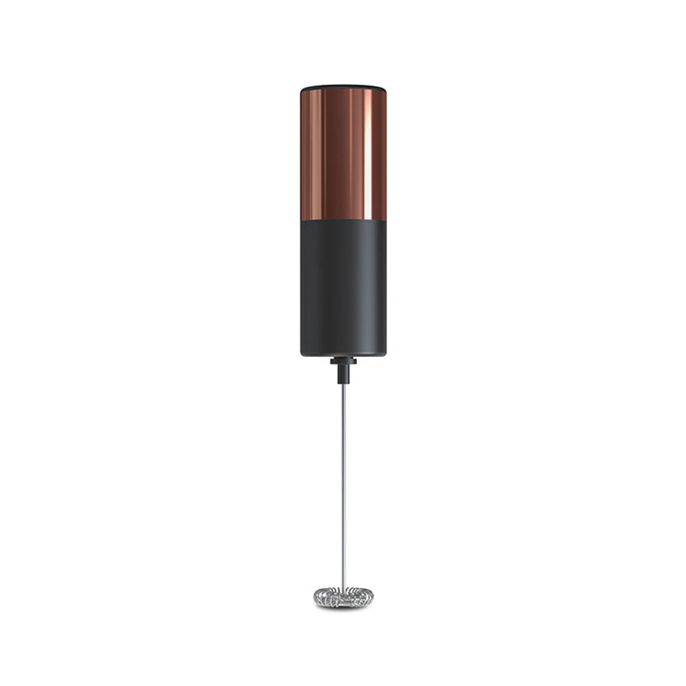 Electric Milk Frother Mixer Handheld Foamer Coffee Maker Egg Beater Cappuccino Stirrer Kitchen Food Blender -Bronze Gold