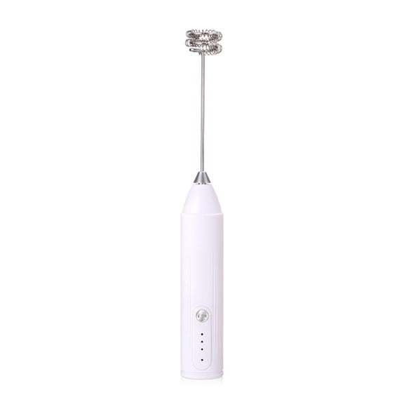 Electric Milk Frother Stainless Steel Coffee Foam Maker Rechargeable Coffee Whipper Handheld Blender Whisk for Latte