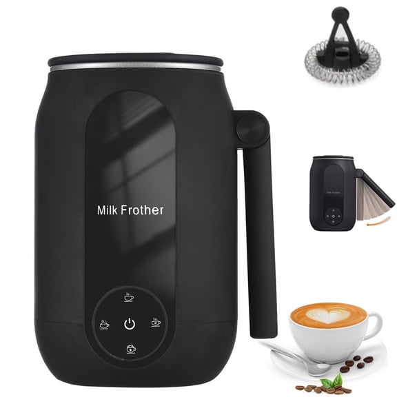 Electric Milk Frother and Steamer,4 In 1 Electric Milk Steamer,450ml Milk Frother and Warmer,Automatic Hot and Cold Foam Maker,with Foldable Handle,for Coffee/Latte/Cappuccino