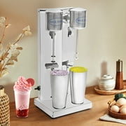 Electric Milkshake Maker, Stainless Steel Double Head 2-Speed Adjustable Smoothie Milk Ice Cream Blender 110V 180w for Home Commercial
