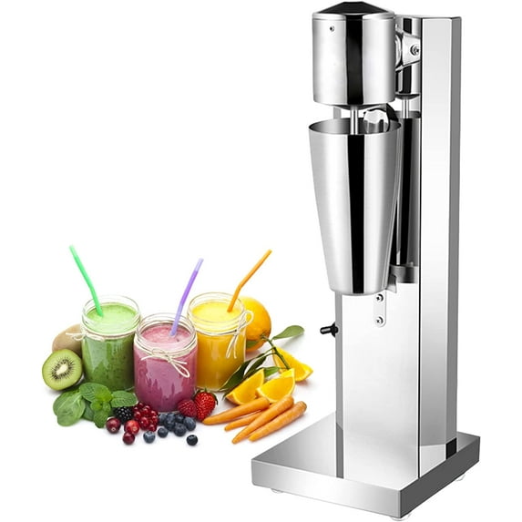 Electric Milkshake Maker,Vertical Stainless Steel Beverage Blender for Milkshakes,Soda Fountain Drinks,Cocktails,and Pancake Batters,110V 650ml Commercial and Home…