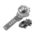 thumbnail image 1 of Electric Mini Alloy Remote Control Watch Car Toy with 2.4GHz Signal and Dustproof Transparent Cover, Portable Wristwatch Controller for Travel, 1 of 7