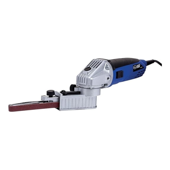 Electric Mini Belt Sander | Robust 5.3 Amp Motor | Sanding and Grinding Tool | Lightweight Aluminum Body with Swivel Head | Grinder File With 120 Grit Abrasive Sanding Belt And Key 2300 Fpm
