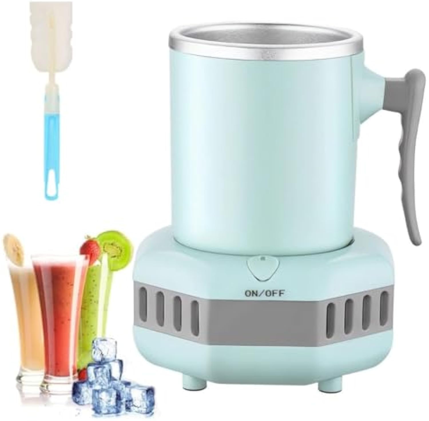 Electric Mini Cooler Cup,Quick Portable Small Coolers,Rapid Drink Instant Summer Rrink Cooling Cup,Home Office Cold Mini Water Cooler,Desktop Iced Cooler Electric for Cola Beer Coffee Juice(Green)