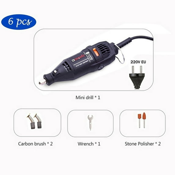 Electric Mini Drill Rotary Grinder DIY Drill Polishing with 6/130Pcs Accessories