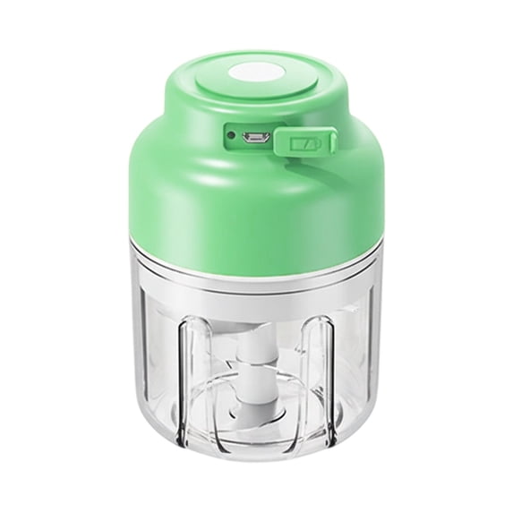 Electric Mini Food Chopper, 8.5/10.8oz Portable Veggie Chopper USB Charging Wireless Food Processor Upgrade Electric Minis Garlic Chopper Set Wireless Veggie Grinder, 1Pc(Green-250ml,3.1x3.1x4.3")