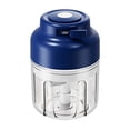 thumbnail image 1 of Electric Mini Food Chopper, 8.5/10.8oz Portable Veggie Chopper USB Charging Wireless Food Processor Upgrade Electric Minis Garlic Chopper Set Wireless Veggie Grinder, 1Pc(Blue-320ml,3.1x3.1x4.9"), 1 of 9