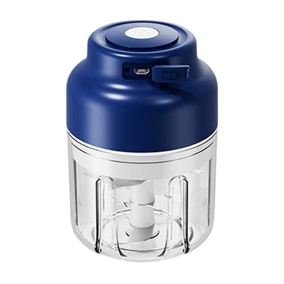 Electric Mini Food Chopper, 8.5/10.8oz Portable Veggie Chopper USB Charging Wireless Food Processor Upgrade Electric Minis Garlic Chopper Set Wireless Veggie Grinder, 1Pc(Blue-320ml,3.1x3.1x4.9")