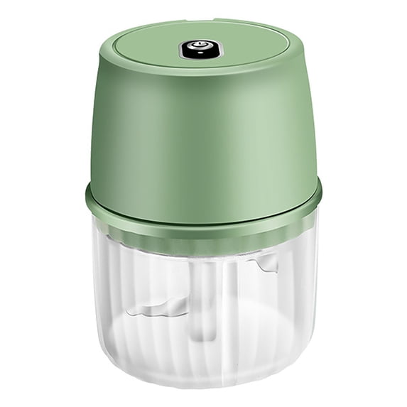 Electric Mini Food Chopper, Ongmies Food Chopper Usb Rechargeable One Button Operation Easy to Use Energy Saving Garlic Chopper, Green