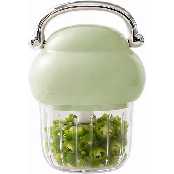 Electric Mini Food Chopper with 350ml Glass Bowl for Garlic & Baby Food, Rechargeable Vegetable Mincer