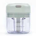 thumbnail image 1 of Electric Mini Food Processor Wireless Garlic Chopper Meat Vegetable Cutter Portable Cordless Mincer Food Slicer and Powerful Chopper for Chili Vegetable Nuts by KAUKKO（250ml Green）, 1 of 5