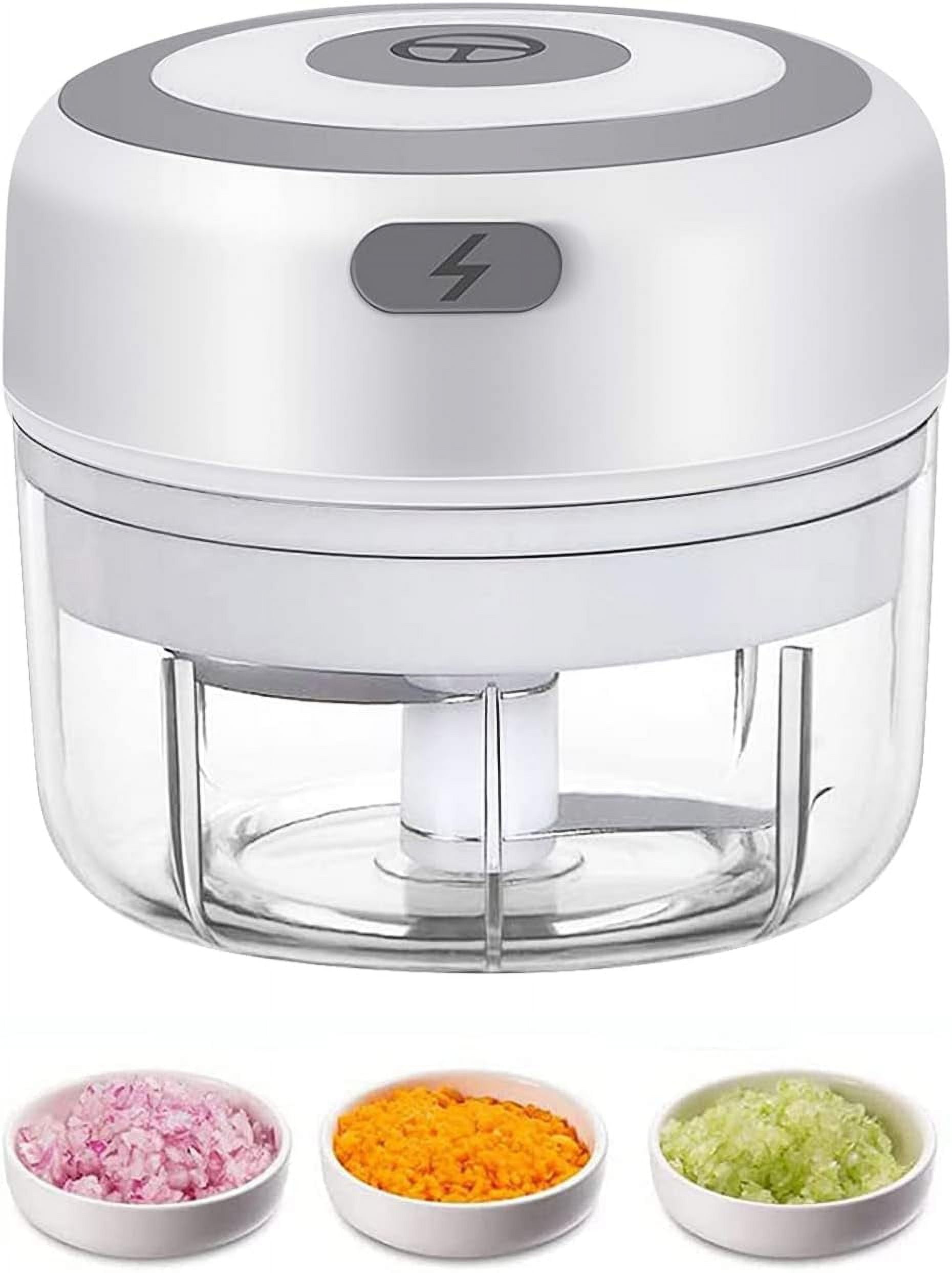 Electric Mini Garlic Chopper, 100ML Food Chopper Garlic Mincer USB, Vegetable Chopper, Onion Chopper, Portable Small Food Processor for Garlic, Ginger, Chili, Vegetables