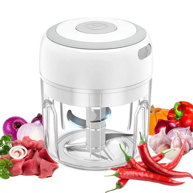 Electric Mini Garlic Chopper, 250ml Portable Food Chopper, Vegetable