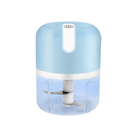 Electric Mini Garlic Chopper, Cordless USB Food Processor with Portable Veggie Mincer, Rechargeable Kitchen Blender for Onion, Ginger, Chili, Meat, Spices, Baby Food, and Daily Meal Prep, B