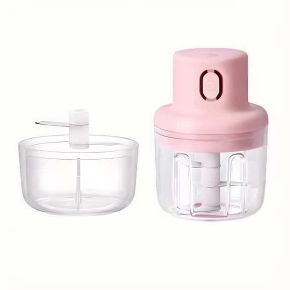 Electric Mini Garlic Chopper, Portable Food Processor, Vegetable Chopper Onion Mincer, Cordless Grinder with USB Charging for Vegetable, Pepp