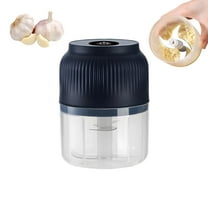 Electric Mini Garlic Chopper, Portable Veggie Chopper, Rechargeable Processor Garlic Grinder Masher Onion Chopper, Stainless Steel Blades, Food Processor for Ginger, Chili, Meat 5.1" x 2.6"