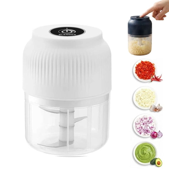 Electric Mini Garlic Chopper Set,2026 New Small Garlic Chopper Mincer ...