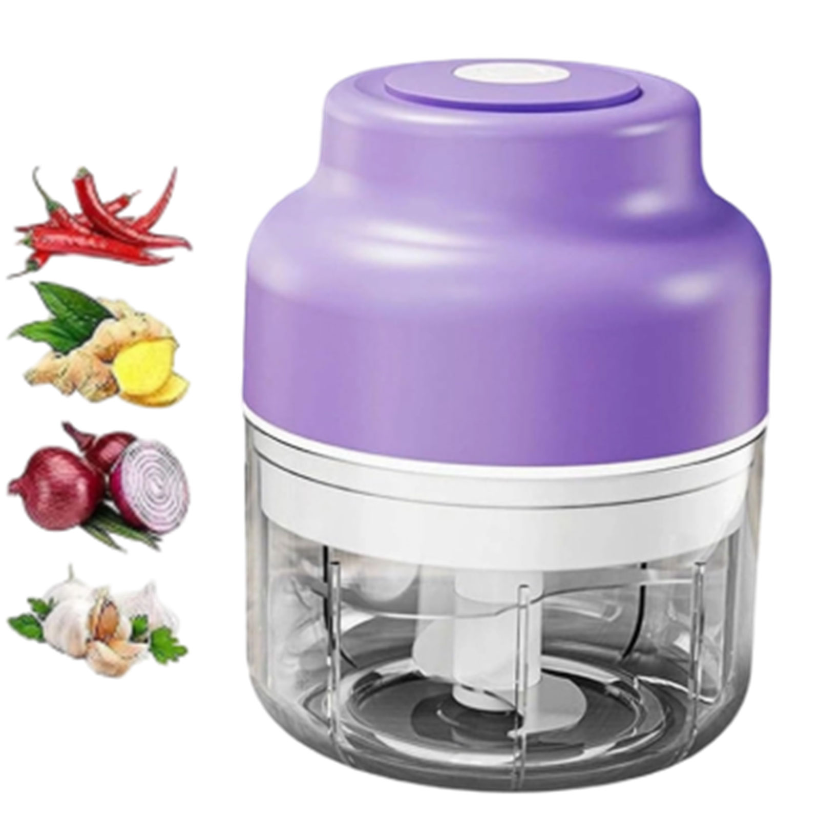 Mini Garlic Electric Mini Garlic Chopper Set, Upgraded Wireless Veggie Grinder, 250 ...