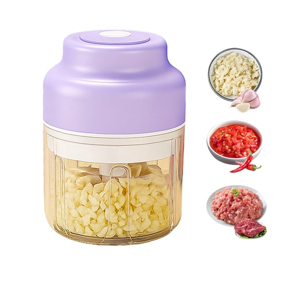 Electric Mini Garlic Chopper, USB Rechargeable Food Chopper for Onion Chili Ginger