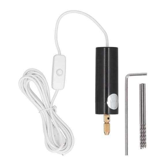 Electric Mini Hand Drill With 3 Bits Wrench, Perfect For Wood, Plastic Circuit Board Projects