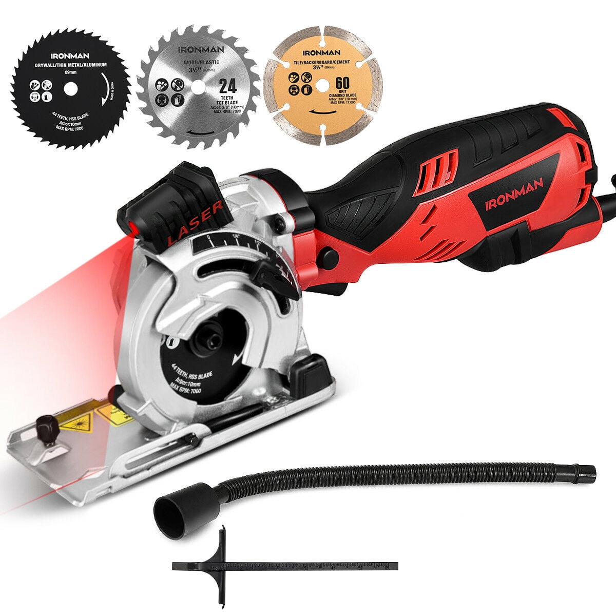 Electric Mini Laser Circular Saw Hand Held Grinder Cutting Tool Kit w