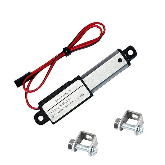 Electric Mini Linear Actuator - 1.2inch Stroke, 64N/14.4Lb, Speed 0.6Inch/S Mini Waterproof Motion Actuator Small 12V DC