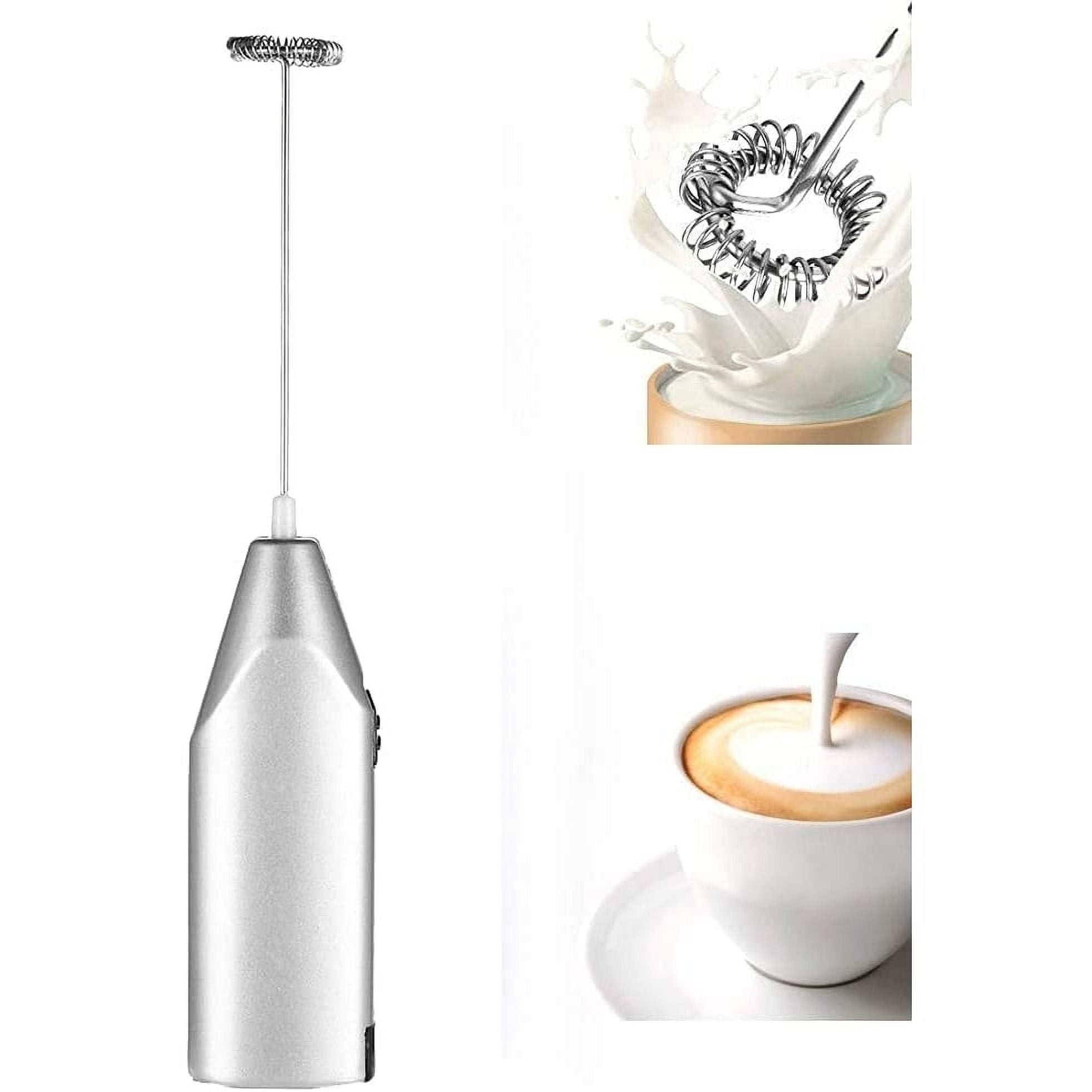 Milk Frother, Coffee Frother, Electric Whisk, Mini Electric Kitchen Stirrer  Milk Frother Stainless Steel Egg Milkshake Hand Mixer Stainless Steel Batt