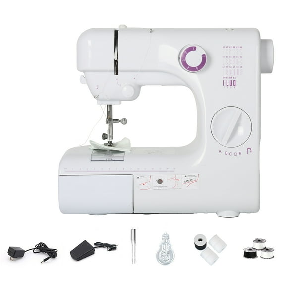 Electric Mini Portable Sewing Machine 19 Stitches Multifunctional 2 Thread Crafting Spee Mending