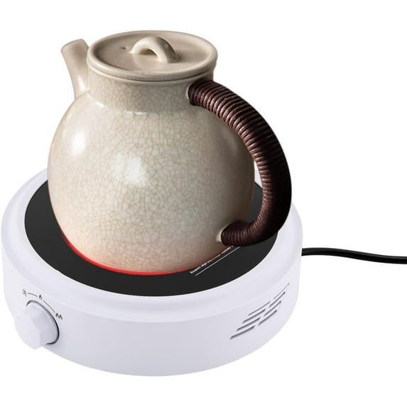 Electric Mini Stove, Portable Hot Plate 700W 110V Electric Stove for Boiling Water, Making Tea and Coffee, 8 * 2.8inch (White)