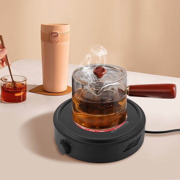 Electric Mini Stove Portable Hot Plate 700W 110V Electric Stove for Boiling Water, Making Tea and Coffee (Black) Home, Office, RV, Party