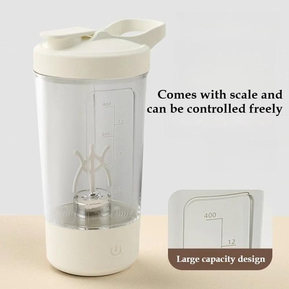 Electric Mixing Cup Automatic Shaker Bottle 450ml Portable Protein Powder Milk Coffee Mixer for Home Gym