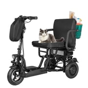 Electric Mobility Scooter 3 Wheel w Lithium Battery 700W,20Miles,Light,Can Be Full Folded,Black