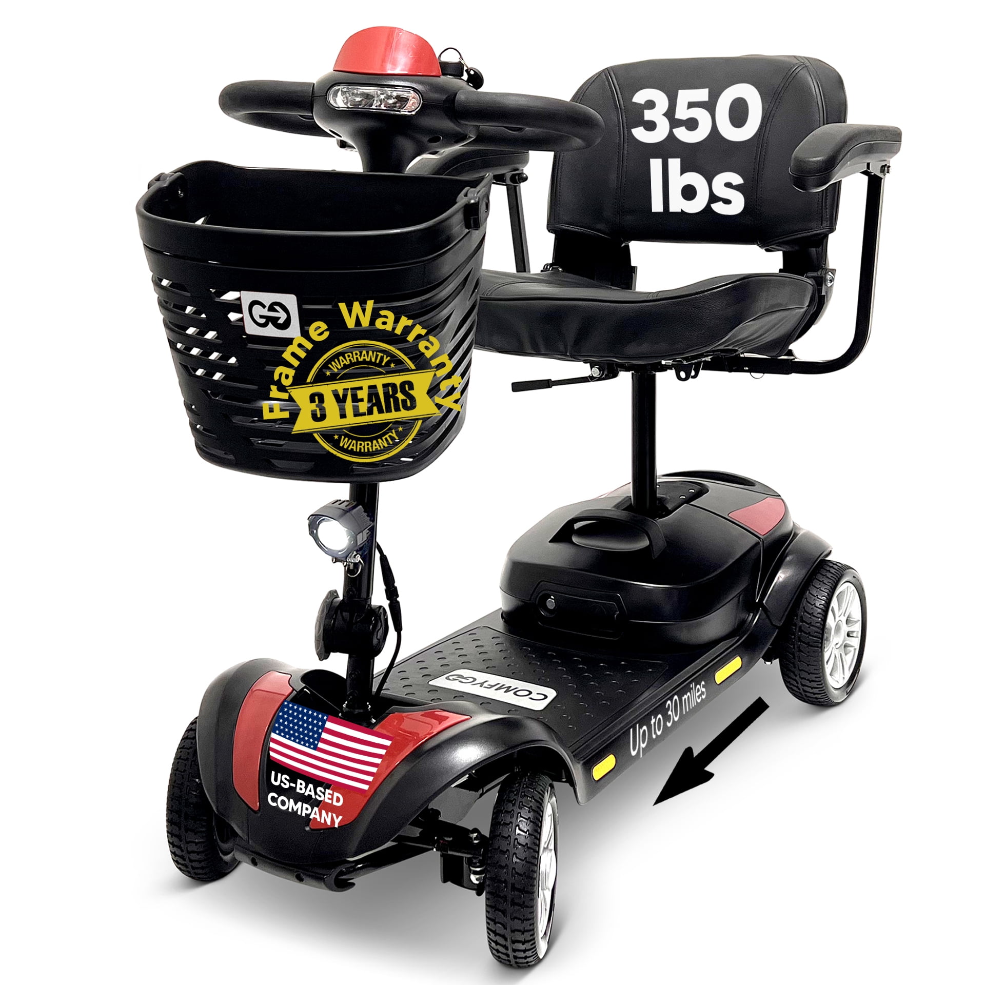 Electric Mobility Scooter Z-4 for Adults,Battery Powered Scooters for ...