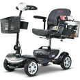 thumbnail image 1 of Electric Mobility Scooters for Adults and Seniors - 300 lbs Max Weight, 4-Wheel Powered Mobility Scooters,Folding Mobility Scooter Lightweight for Travel, Elderly (with Head Light-White), 1 of 8