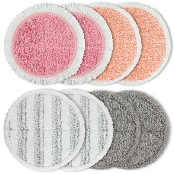 Electric Mop Pads,6.5 inch Round Spin Scrubber Replacement Mops for Floor Cleanining（8Pack）
