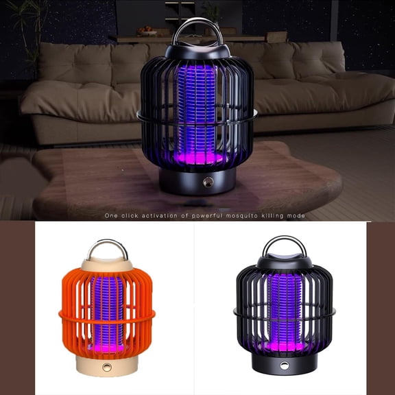 Electric Mosquito, Indoor Bug Zapper, Mosquito Zapper Rechargeable, Bug Zapper Indoor, Orange 2500V Plug-In Usb Electric Shock Flying Eliminator, 7X5X5 Inch Safety Grille Design