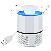 Electric Mosquito Insect Killer/Bug Zapper with 360 Degrees LED Trap Lamp,Strong Built in Suction Fan,USB Power Supply,Chemical-Free and Quiet for Indoor/Outdoor,Black